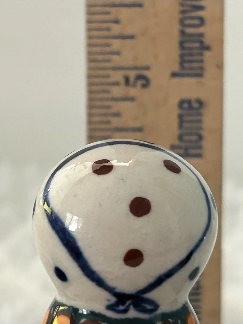 Polish Ceramic Small Cheese/Butter Lady Hand Painted